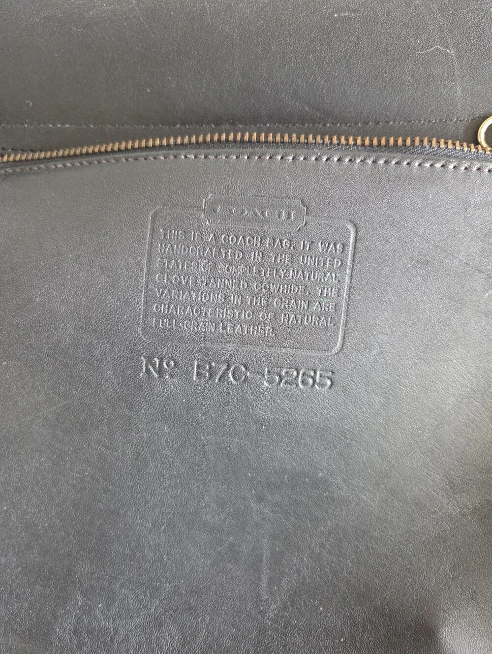 Coach Black Leather Laptop Briefcase with Gold Hardware and Removable Strap